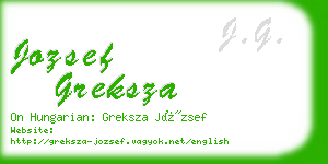 jozsef greksza business card